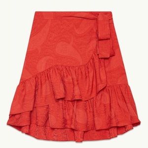 NWT Maje ruffle wrap skirt. Like Zimmerman skirt. PatBo skirt.